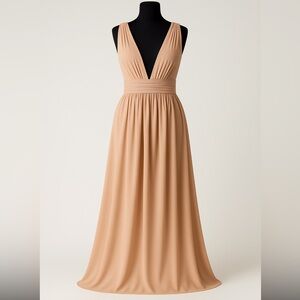 Lulus Heavenly Hues Blush Maxi Dress Medium - Elegant Evening Gown. New🔥